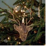 Rustic Rattan Rudolph Ornament