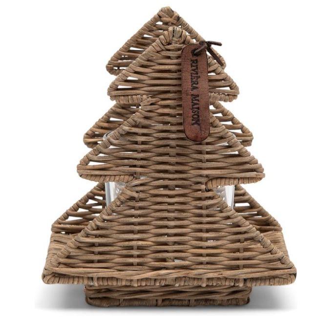 Rustic Rattan Lovely Trees Votive