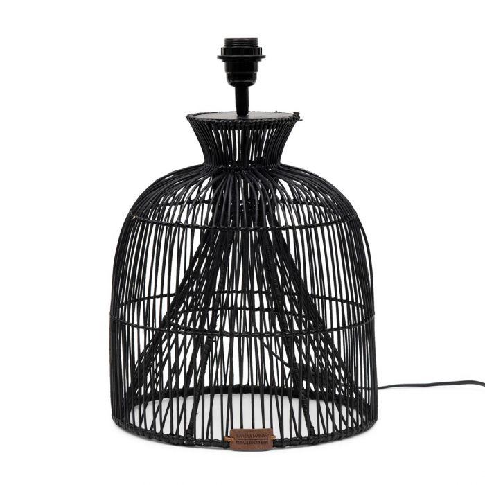 Rustic Rattan Fishing Basket Lamp Base