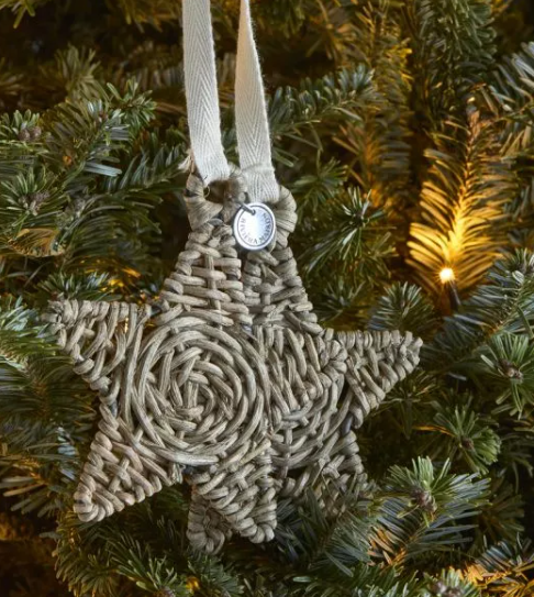 Rustic Rattan Stars Ornament