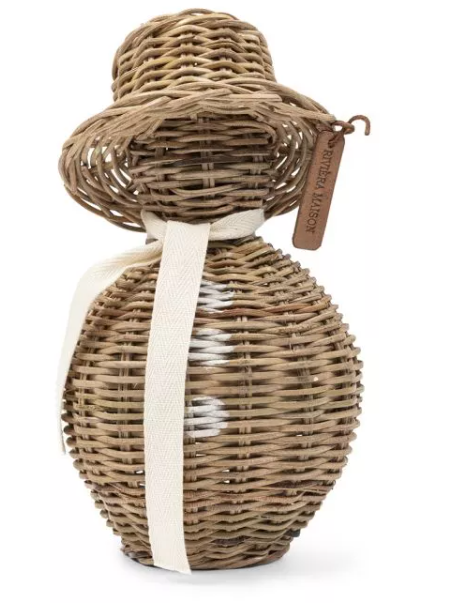Dekofigur Rustic Rattan Snowman
