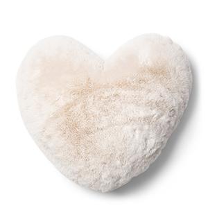 Heather Heart Faux Fur Pillow