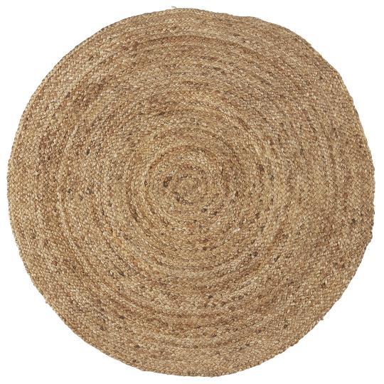 Teppich rund natur Jute