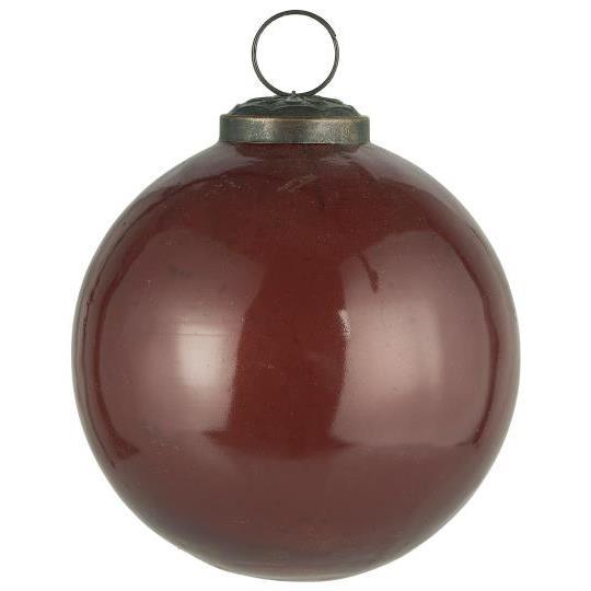 Weihnachtskugel pebbled Glas coral almond